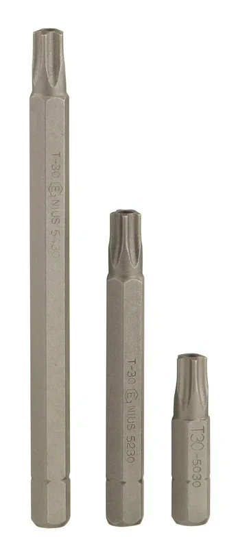 Genius Tools 10mm Hex Shank, T-50 Pentacle Screwdriver Bit, 30mmL – 5050