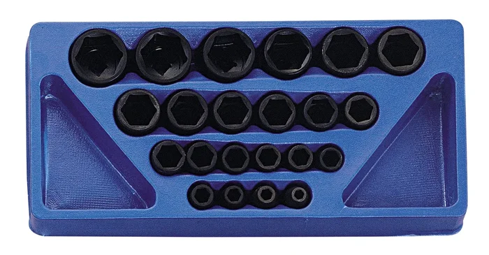 Genius Tools 22 Piece 1/2″ Dr. SAE Impact Socket Set (CR-Mo) – IS-422S
