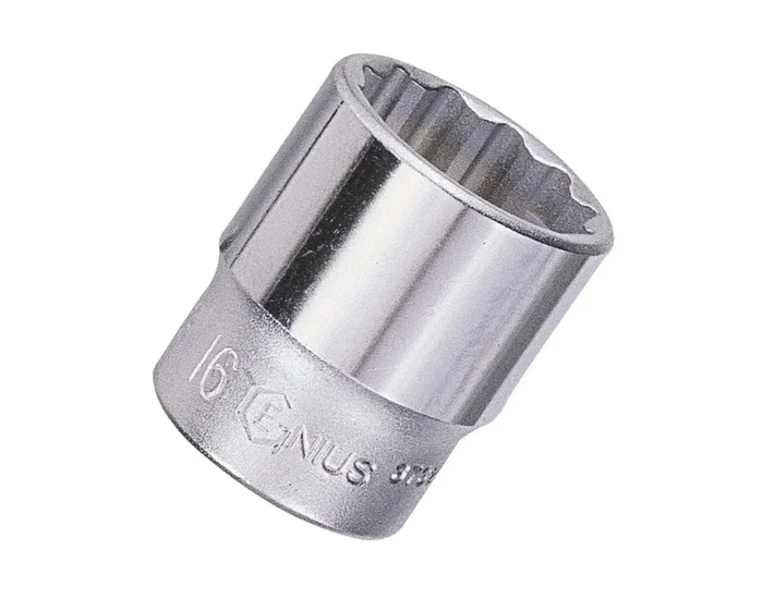 Genius Tools 3/8″ Dr. 17mm Hand Socket (12-Point) – 333217