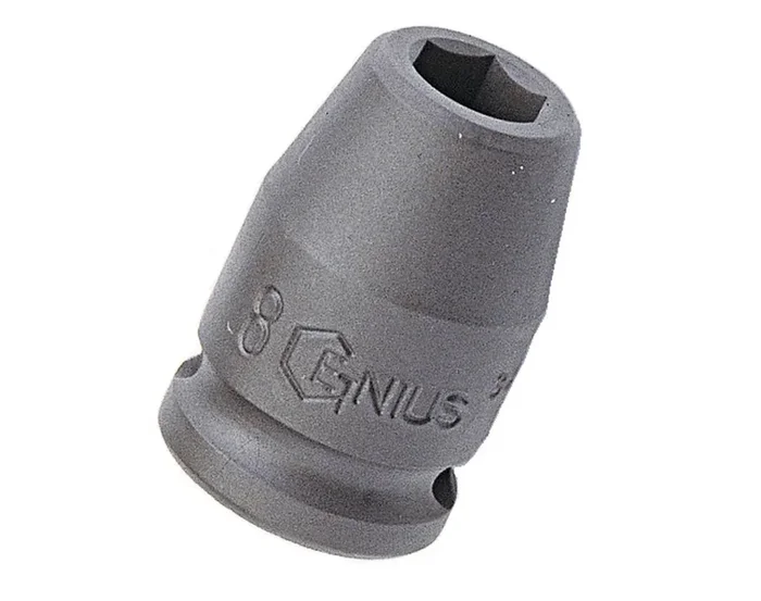 Genius Tools 3/8″ Dr. 18mm Impact Socket (CR-Mo) – 343218