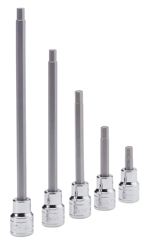 Genius Tools 3/8″ Dr. 6mm Hex Bit Socket, 50mmL – 308+2136