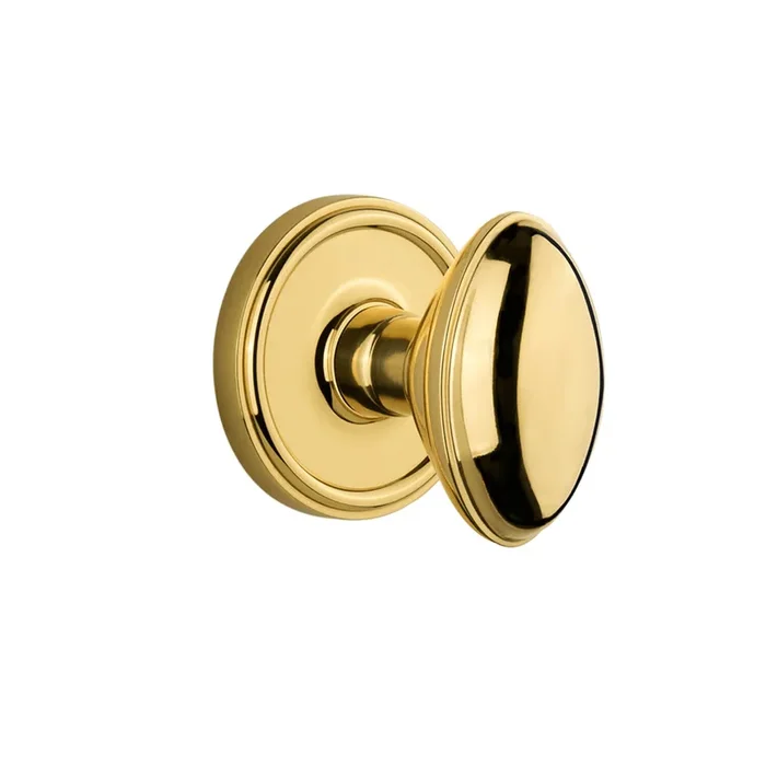 Georgetown Rosette with Eden Prairie Knob – Lifetime Brass Privacy Door Set