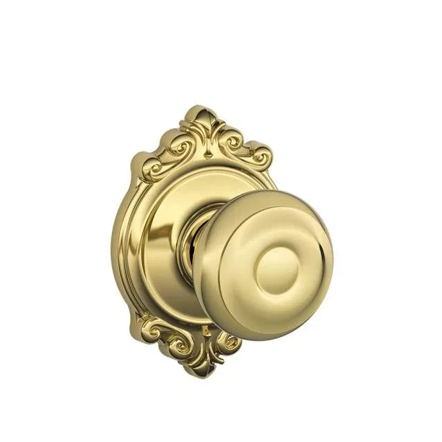 Georgian Knob with Brookshire Rose Passage Lock – Schlage Residential