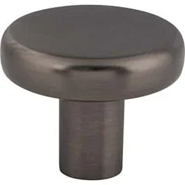 Gibson Style Cabinet Hardware Knob, Brushed Pewter 1-1/4 Inch Overall Diameter