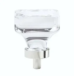 Glacio 1-3/8 in (35 mm) Length Clear/Polished Nickel Cabinet Knob