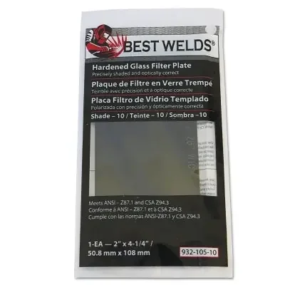 Glass Filter Plate, Shade 11, 2 in x 4-1/4 in, Green