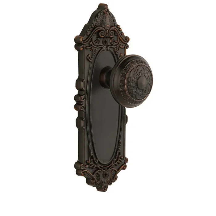 Grande Victorian Long Plate with Windsor Knob – Timeless Bronze Finish