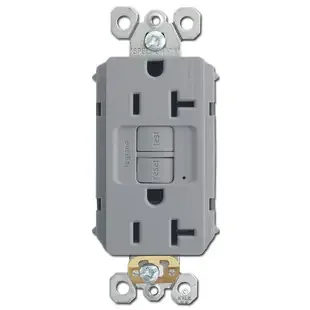Gray 20A GFCI Outlet