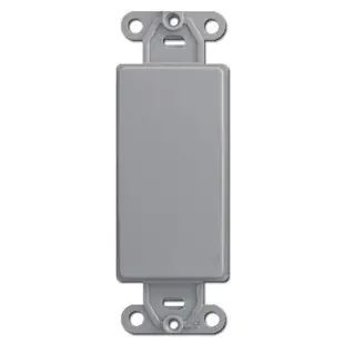 Gray Decora to Blank Switch Plate Inserts