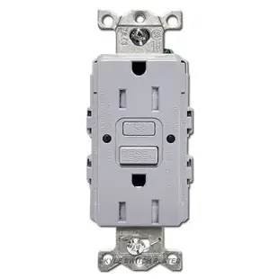 Gray Ground Fault Outlets Tamper Resistant 15A