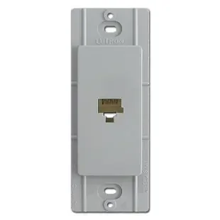 Gray Phone Jack Device for Decorator Switch Plates