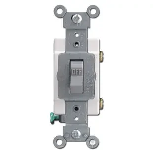 Gray Toggle Light Switch 15A Leviton CS115-GRY