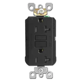 Ground Fault Decora Receptacles 20A Tamper Resistant – Black