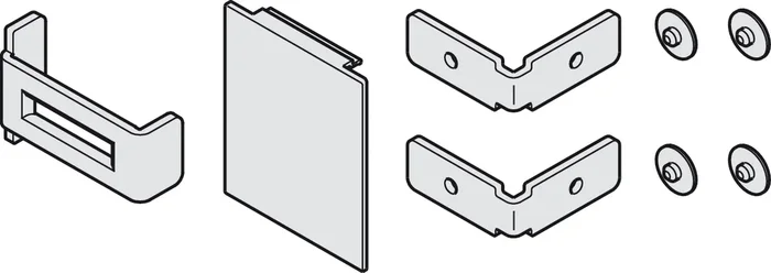 Hafele Aluminum End Cap for Sliding and Folding Walls