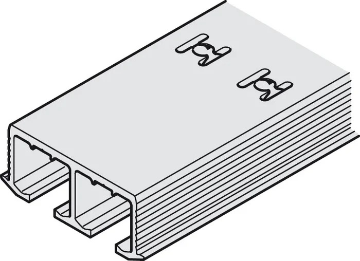 Hafele Double Running Track, Perforated – Sliding Hardware for Moveable Walls