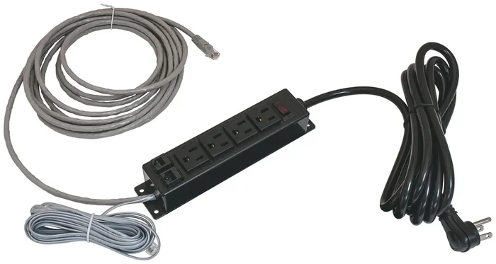 Hafele Power Bar with 4 Outlets and 2 Data Modules – Electrical Fittings for Architectural Builders