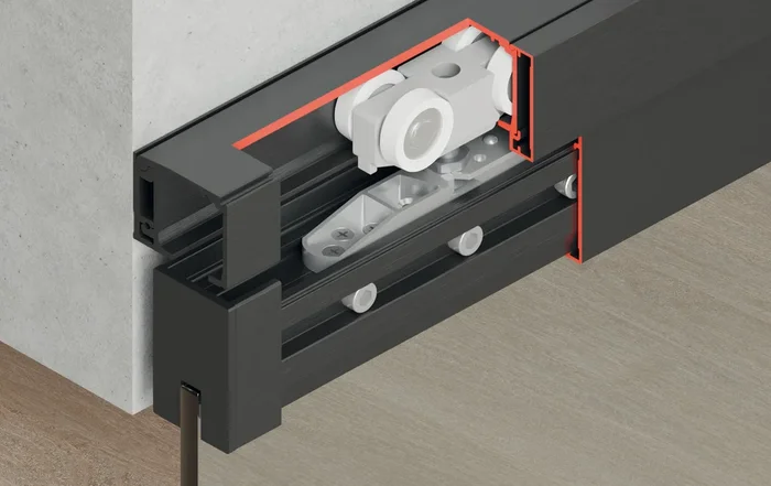 Hafele Slido D-Line11 Sliding Door Fitting Set without Running Track
