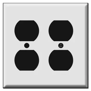 Half Narrow 2-Duplex Outlet Cover Plates .25‘‘ Offset