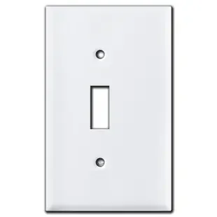 Half Narrow Toggle Switch Plate Offset .12 Inch – White