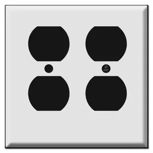 Half Short 2 Duplex Outlet Cover Plates .25″ Trimmed