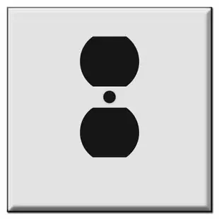 Half Short 2-Gang 1 Centered Duplex Outlet Covers