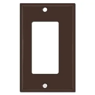 Half Trimmed 1/8‘‘ Offset Decor Rocker Outlet Cover – Brown