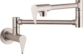 Hansgrohe AXOR Citterio Pot Filler, Wall-Mounted in Steel Optic