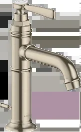 Hansgrohe AXOR Montreux Single-Hole Bathroom Faucet 100 with Pop-Up Drain, 1.2 GPM in Brushed Nickel