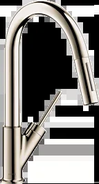Hansgrohe AXOR Starck Prep Kitchen Faucet 2-Spray Pull-Down, 1.75 GPM in Polished Nickel