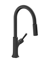 Hansgrohe Locarno 1.7GPM High Arch, 2-Spray Pull-Down Kitchen Faucet, Matte Black