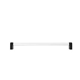 Hapny Home Clarity Acrylic 18″ (457mm) Center to Center, 18-15/16″ (481mm) Overall Length, Clear Bar, Matte Black Stem, Appliance Pull / Handle