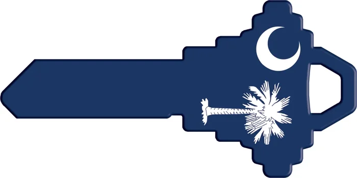 Happy Keys Palmetto Flag – Colored Key Blanks by Howard Keys