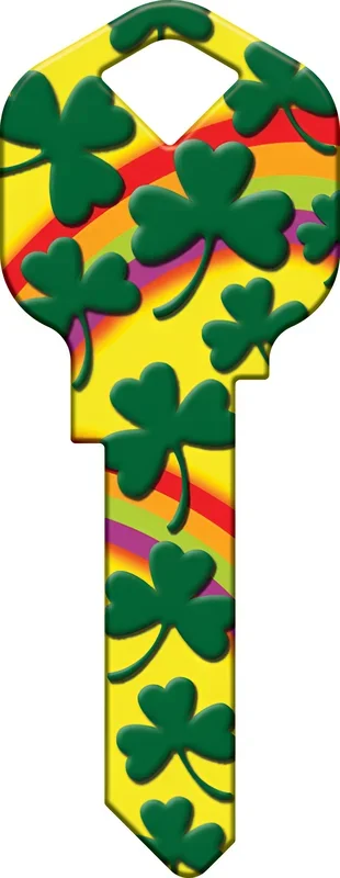 Happy Keys Rainbow Clover – Colored Key Blanks by Howard Keys