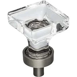 Harlow Style Cabinet Hardware Knob, Brushed Pewter 1” (25.4mm) Diameter