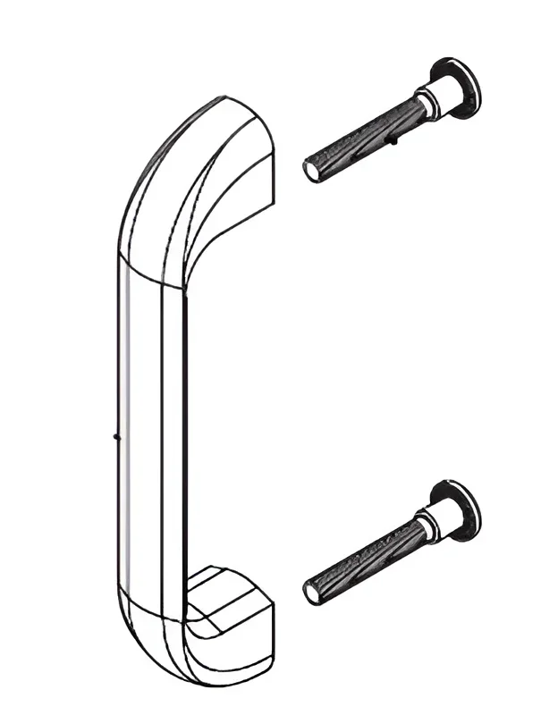 HDWR KIT DR PULL W/TRX SCREWS ZAMAC – Bradley Commercial Washroom Accessory