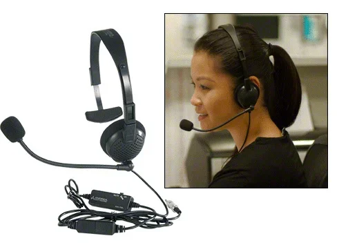 Headset for Two-Way Electronic Communicators by C.R. Laurence