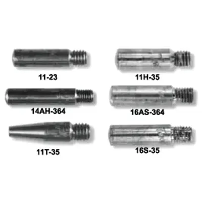Heavy Duty Contact Tip, 0.035 in Wire, 0.044 in Tip, Optional Heavy Duty, 11H