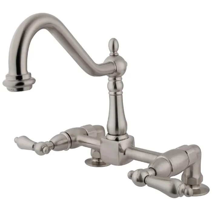 Heritage Bridge Kitchen Faucet, Brushed Nickel – Kingston Brass