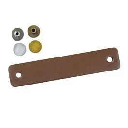 Hickory Hardware Leather Bradford Collection 2-1/4″ (57mm) Center to Center Cabinet Pull in Chrome and Antique Brass