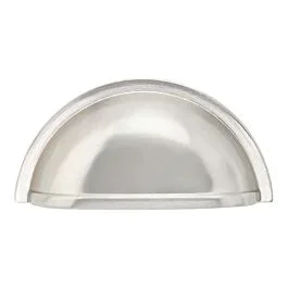 High-end Crescent 3-Inch Brushed Nickel Hardware Cup Pull/Handle