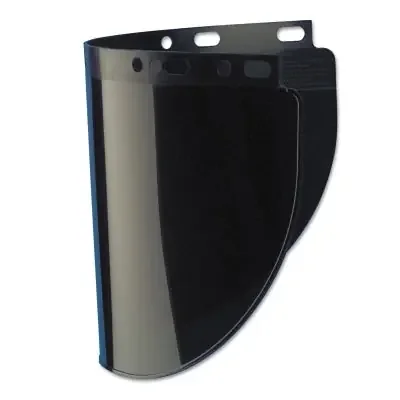 High Performance Faceshield Window, Uncoated, Green, Extended View, 16-1/2 in L x 8 in H