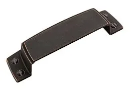 Highland Ridge 3-1/2 in (89 mm) Center-to-Center Dark-Oiled Bronze Cabinet Cup Pull