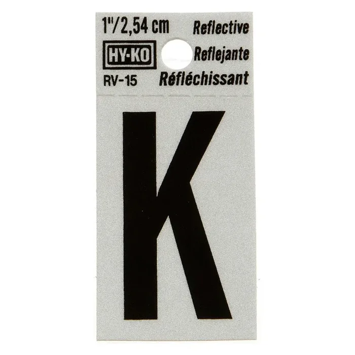 Hy-Ko™ 1.25″ Reflective Letter K (10 pcs.)