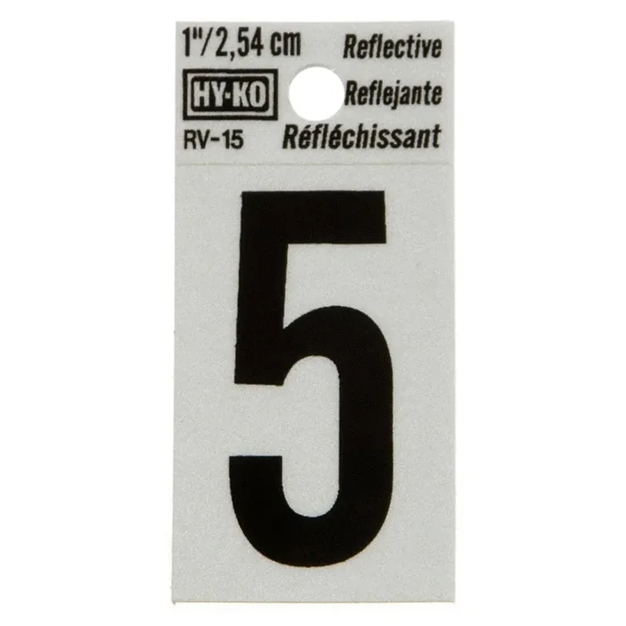 Hy-Ko™ 1.25″ Reflective Number 5 (10 pcs.)