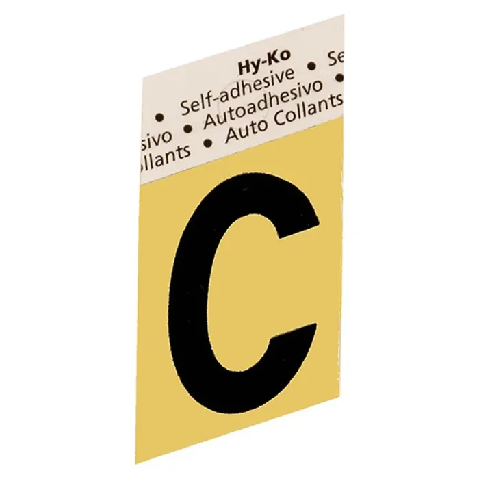 Hy-Ko™ 1.5″ Gold Aluminum Letter C (10 pcs.)
