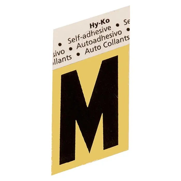 Hy-Ko™ 1.5″ Gold Aluminum Letter M (10 pcs.)