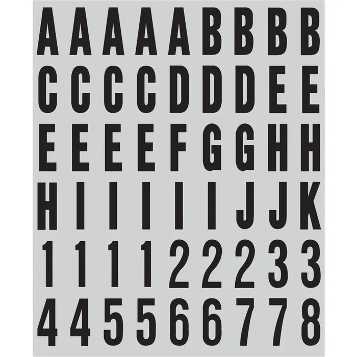 Hy-Ko™ 1″ Reflective Numbers/Letters (10 pcs.)