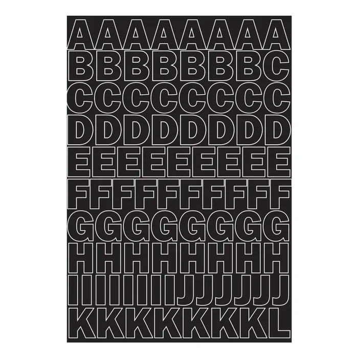 Hy-Ko™ 1″ Vinyl Black Numbers & Letters (10 pcs.)