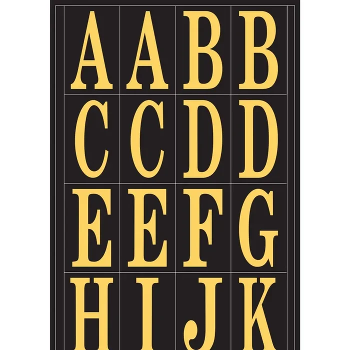Hy-Ko™ 2″ Black/Gold Letters (10 pcs.)
