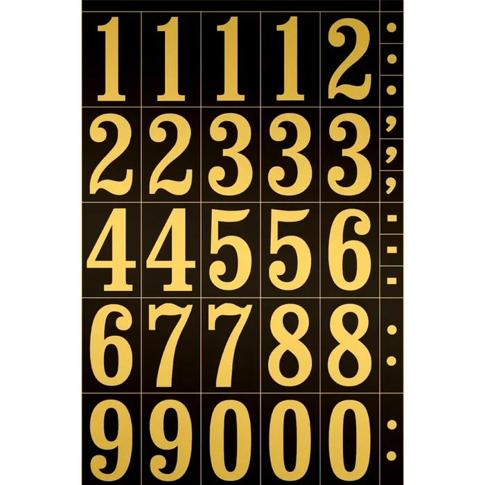 Hy-Ko™ 2″ Black/Gold Numbers (10 pcs.)